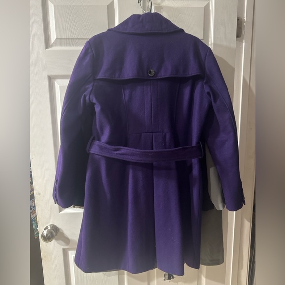 New York & Company Rich Purple Pea Coat - Picture 4 of 6